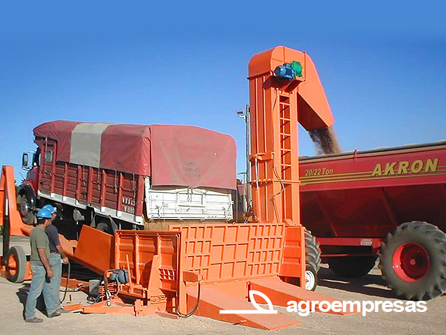 Plataforma volcadora para camiones hidráulica y transportable